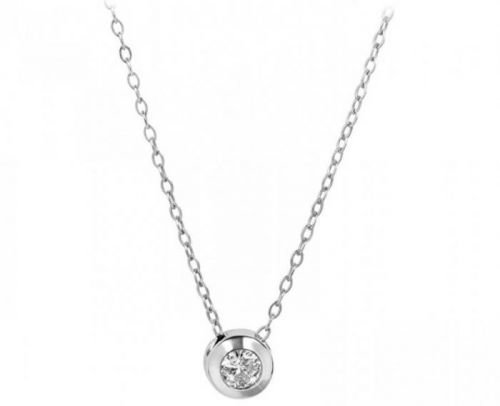 Brilio Silver Stříbrný náhrdelník s krystalem 476 001 00118 04 - 1,84 g stříbro 925/1000