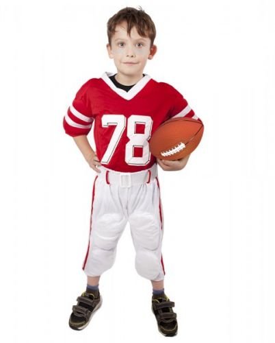 Rappa Karnevalový kostým fotbalový hráč dětský, vel. M