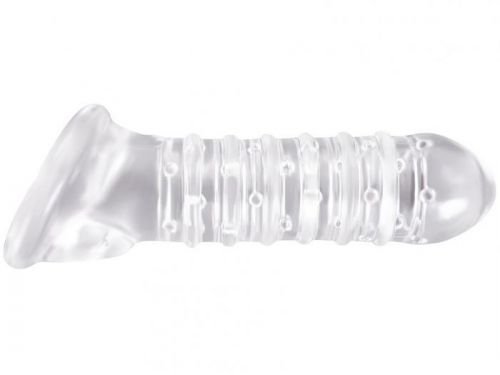 Návlek na penis RENEGADE Ribbed Sleeve clear NS Novelties