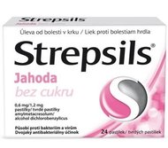 RECKITT BENCKISER | Strepsils Jahoda bez cukru 0.6mg/1.2mg pas.24