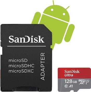 Pami?ová karta Sandisk Micro SDXC Ultra Android 128GB UHS-I U1 (100R/10W) + adapter