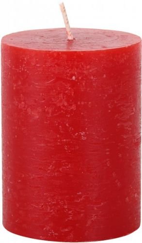 Toro Svíčka rustikální červená 7,5 x 10 cm