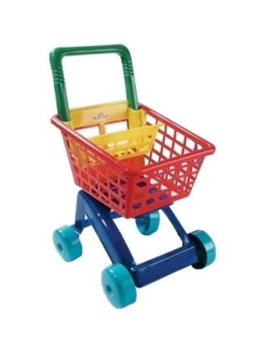 MAD Vozík barevný dětský nákupní košík 31x59x40cm 2 barvy plast