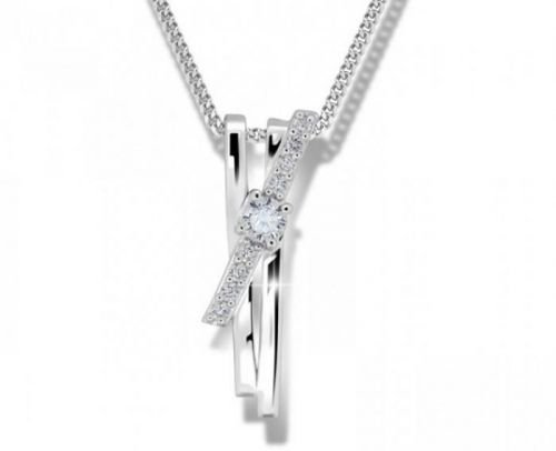 Modesi Překrásný stříbrný náhrdelník M41098 stříbro 925/1000