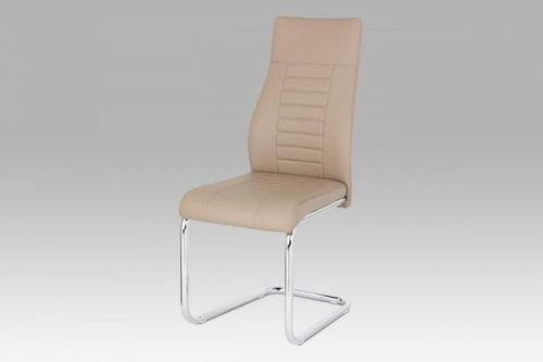 Jídelní židle HC-955 CAP koženka cappuccino / chrom Autronic