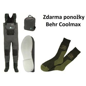 Behr neoprenové prsačky 5mm Platin-Innovation FILC + ponožky COOL MAX zdarma Vel. 42/43
