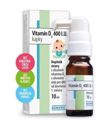 GENERICA Vitamin D3 400 I.U. kapky 10 ml