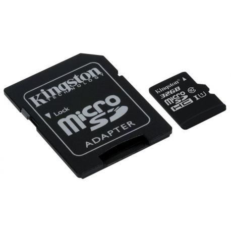 Paměťová karta Kingston microSDHC CL10 UHS-I 32GB, 80R + SD adaptér Kokiska P56964