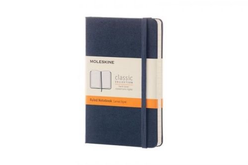 Moleskine: Zápisník tvrdý linkovaný modrý S - neuveden