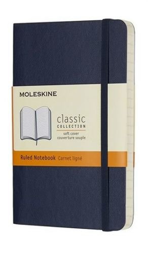 Moleskine: Zápisník měkký linkovaný modrý S - neuveden