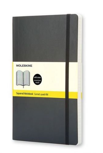 Moleskine: Zápisník měkký čtverečkovaný černý S - neuveden