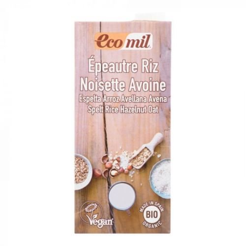 Nápoj špaldovo rýžový s ovsem a lískovými ořechy 1 l BIO   ECOMIL