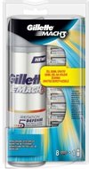 Gillette Mach3 hlavice k holícímu strojku 8 ks + Sensitive gel na holení 200 ml