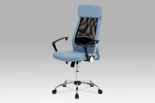 Kancelářská židle modro černá houpací kovový kříž MESH KA-E301 BLUE Akce, super cena, zlevněná doprava Autronic