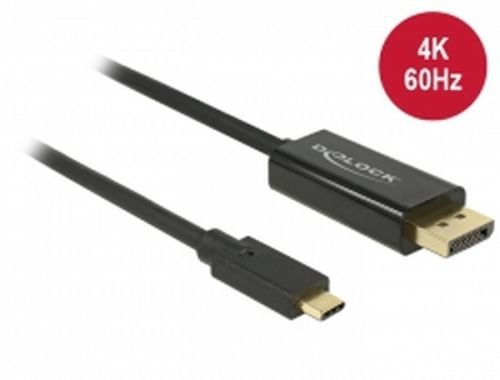 < zpět Delock Kabel USB Type-C™ samec > Displayport samec (DP Alt Mód) 4K 60 Hz 2 m černý