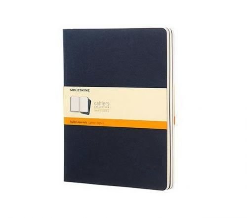 Moleskine: Sešity 3 ks linkované modré XL - neuveden