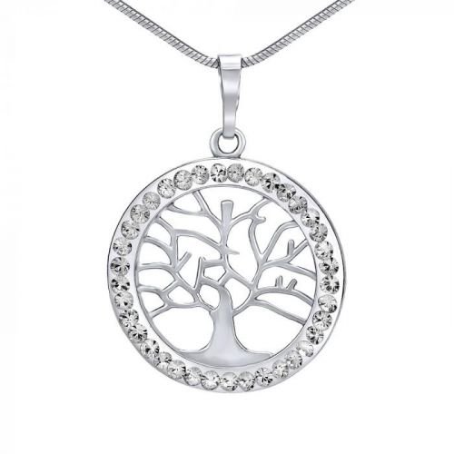 SILVEGO stříbrný přívěsek strom života se Swarovski® Crystals - SILVEGOB16088