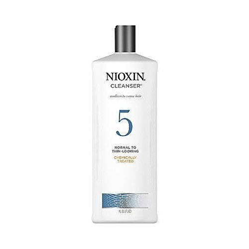 Nioxin Čisticí šampon pro normální až silné přírodní i barvené mírně řídnoucí vlasy system 5 (Cleanser Medium To Coarse Hair Normal To Thin Looking Natural & Chemically Treated) 1000 ml