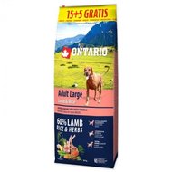 ONTARIO Dog Adult Large Lamb & Rice & Turkey 15+5 kg 20kg