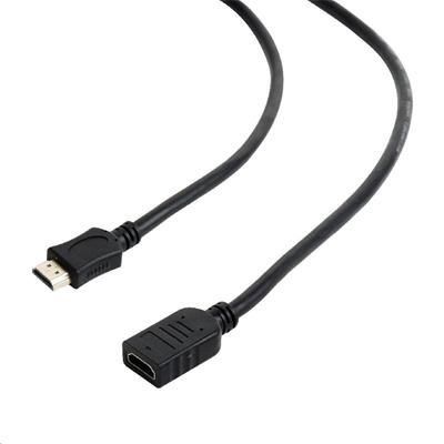 Kabel GEMBIRD HDMI-HDMI 3m, 1.4, M/M stíněný, zlacené kontakty, prodlužovací, černý