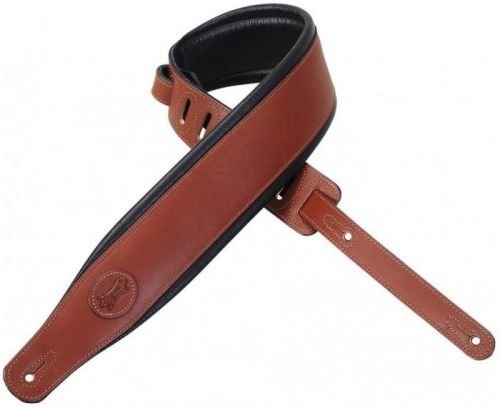 Levys MSS1 Padded Leather Guitar Strap, Walnut