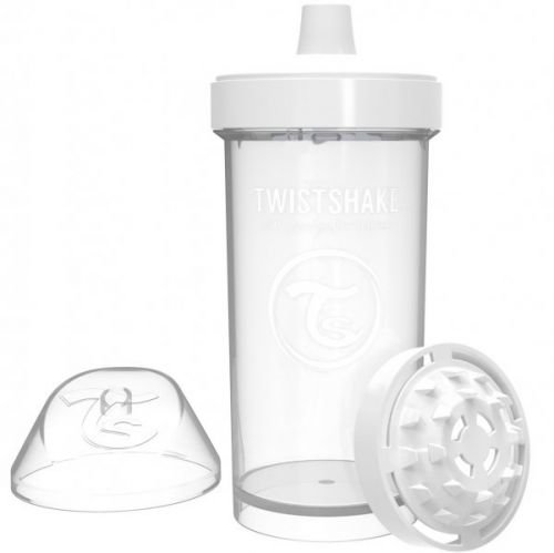 Twistshake Láhev pro děti 360ml 12+m, Bílá