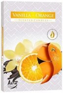 Svíčka čajová vonná 6ks vanilka-pomeranč