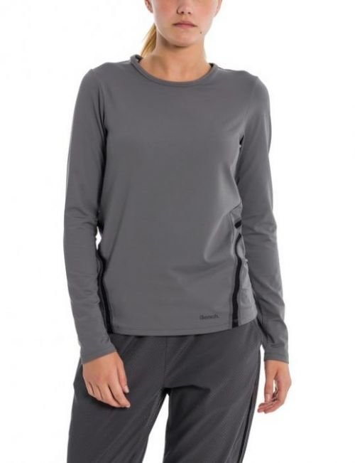 triko BENCH - Active Mesh Tape Longsleeve Dark Grey As Swatch (GY11433)