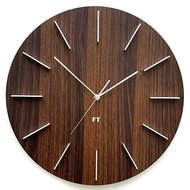 Designové nástěnné hodiny Future Time FT2010WE Round dark natural brown 40cm