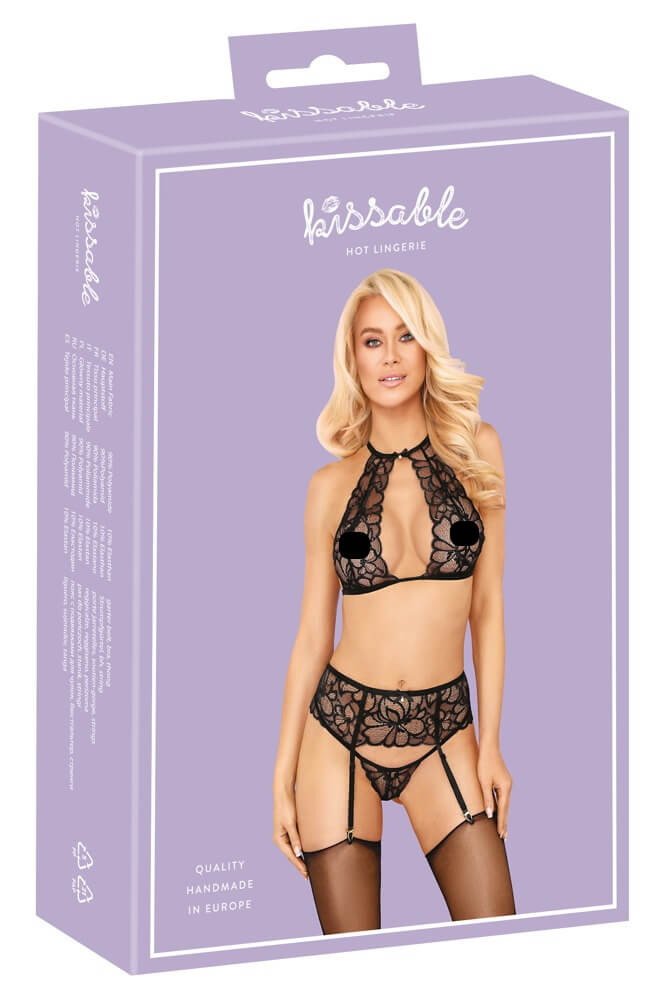 Kissable - Strappy Lace Bra Set (Black)