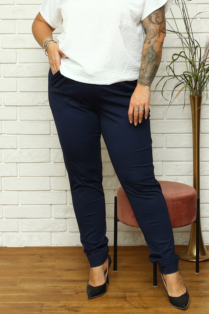 Karko Woman's Trousers Z786 Navy Blue