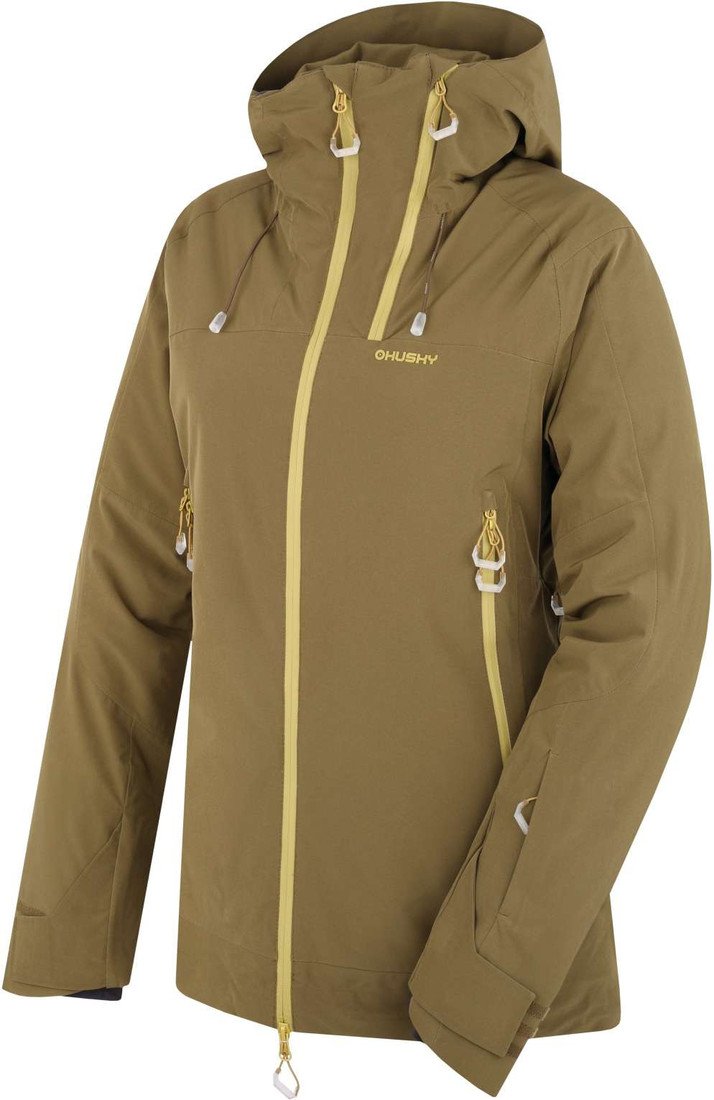 Women's padded ski jacket HUSKY Gambola L dk. khaki