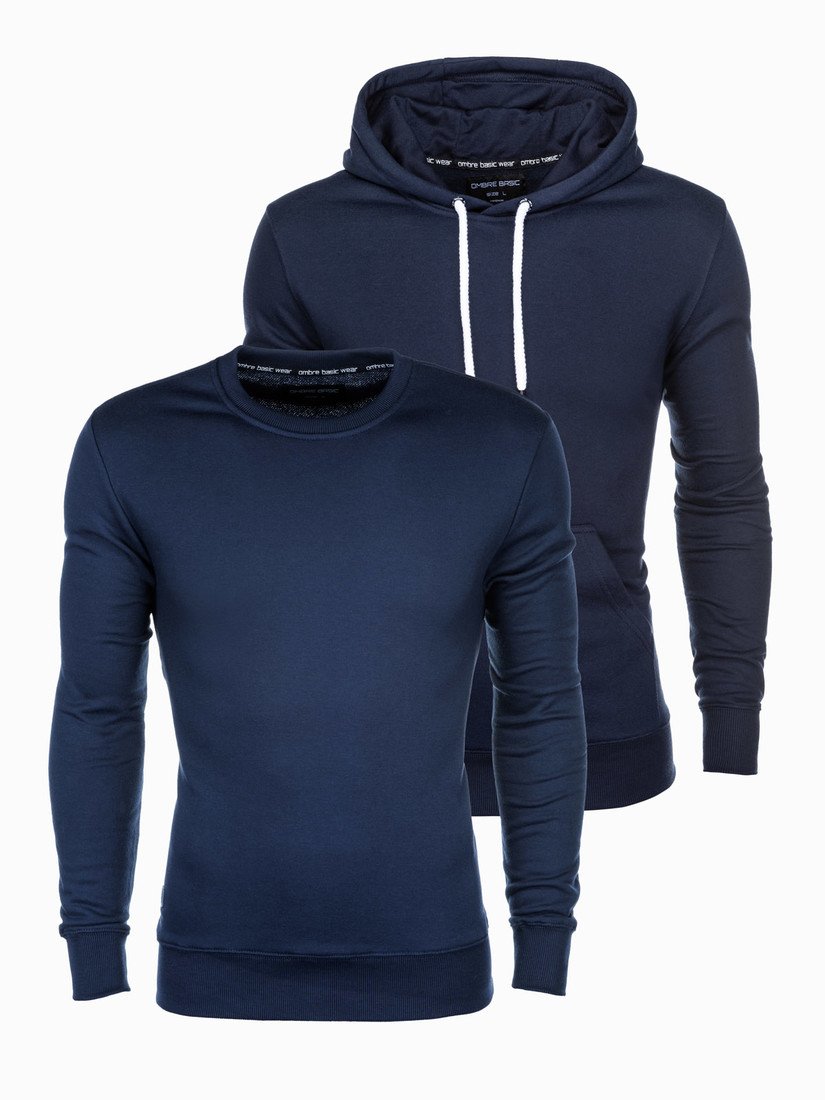 Ombre BASIC men's sweatshirt set - navy 2