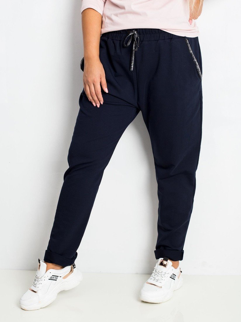 Navy plus size trousers from Savage
