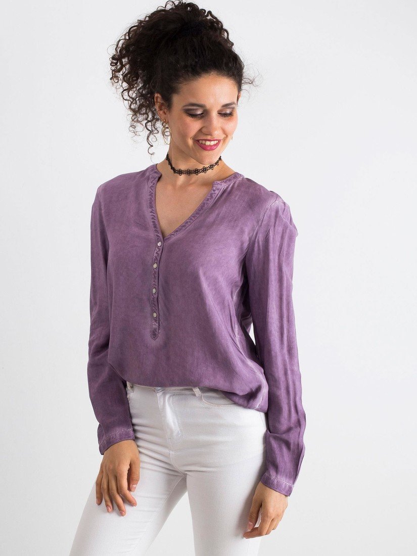 Loose purple viscose blouse