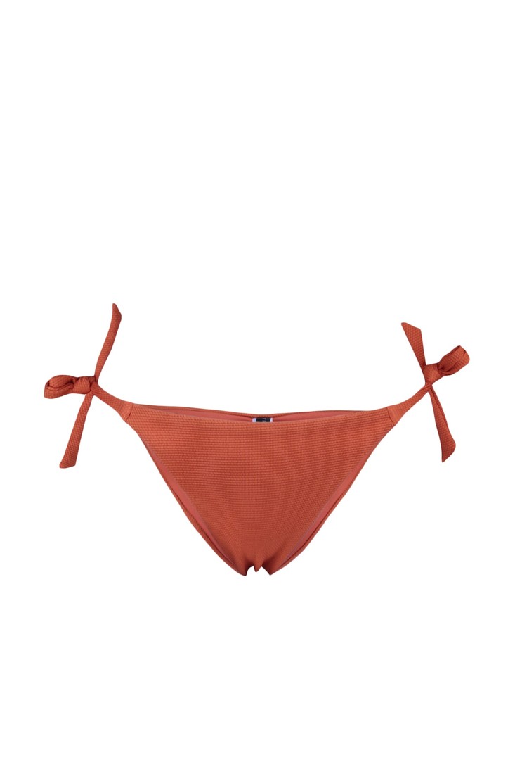 Trendyol Cinnamon Tie Detailed Textured Bikini Bottoms