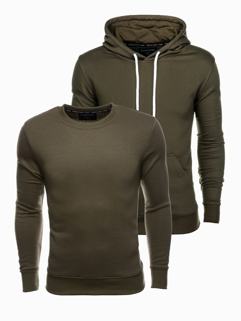 Ombre BASIC men's sweatshirt set - olive 2