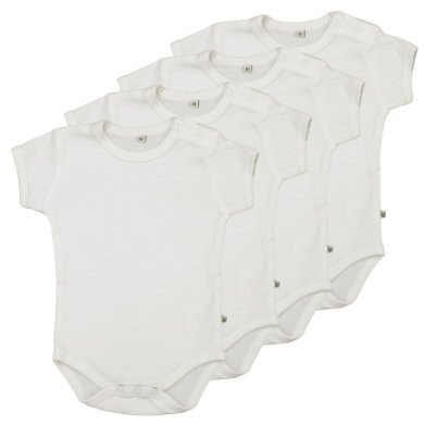 pippi Body s krátkým rukávem 4 pack White