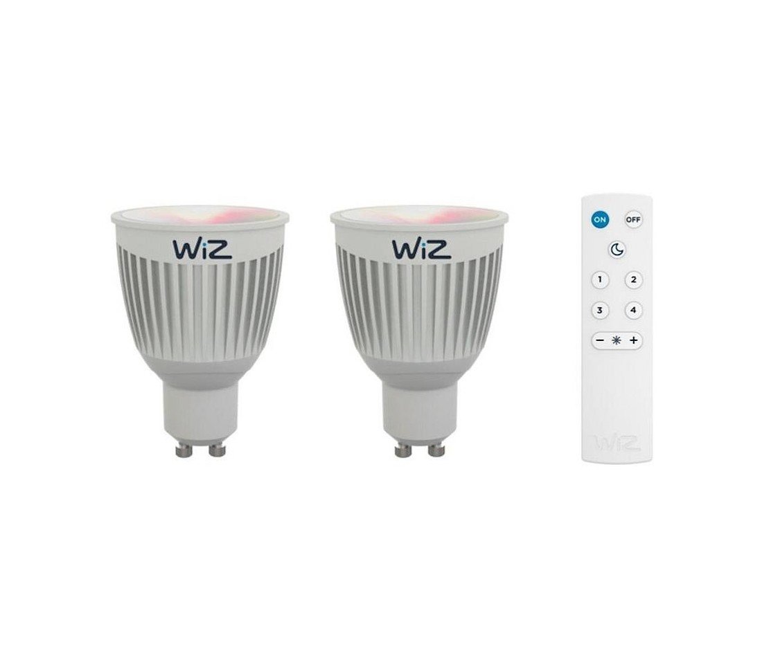 WiZ SADA 2x LED RGBW Stmívatelná žárovka GU10/6,5W/230V 2200-6500K Wi-Fi + DO - WiZ