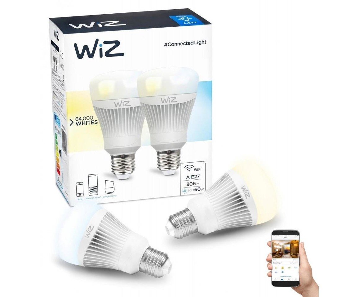 WiZ SADA 2x LED Stmívatelná žárovka E27/11,5W/230V 2700-6500K Wi-Fi - WiZ