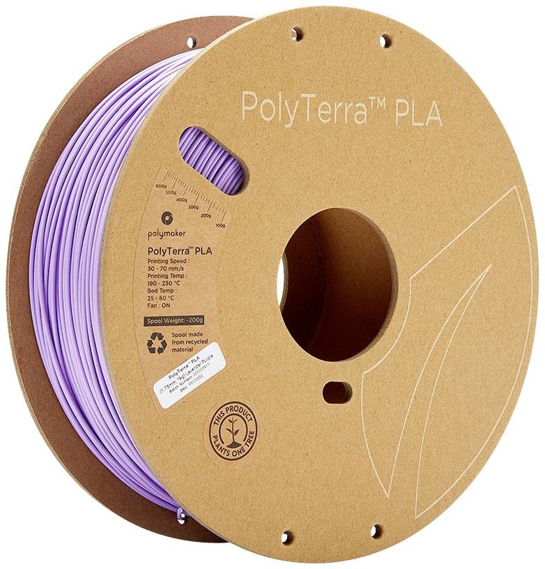 Polymaker 70852 PolyTerra PLA vlákno pro 3D tiskárny PLA plast  1.75 mm 1000 g lila (matná)  1 ks