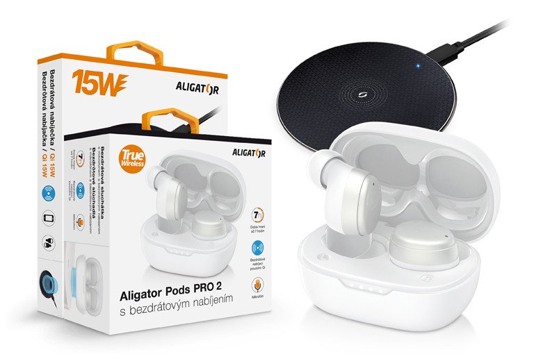 Aligator Pods Pro 2 + Bezdrátová nabíječka 15W