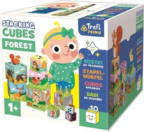 TREFL Primo Edukativní stohovací kostky Les