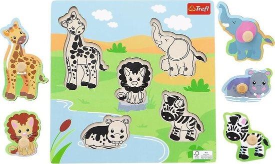 TREFL Dřevěná vkládačka Safari