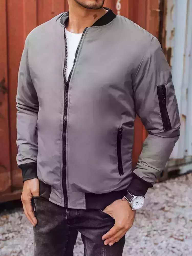 Dstreet Pánská bunda bomber Para grafitová TX3824 37383