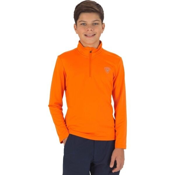 Rossignol BOY 1/2 ZIP WARM STRETCH Juniorský rolák, oranžová, velikost 10