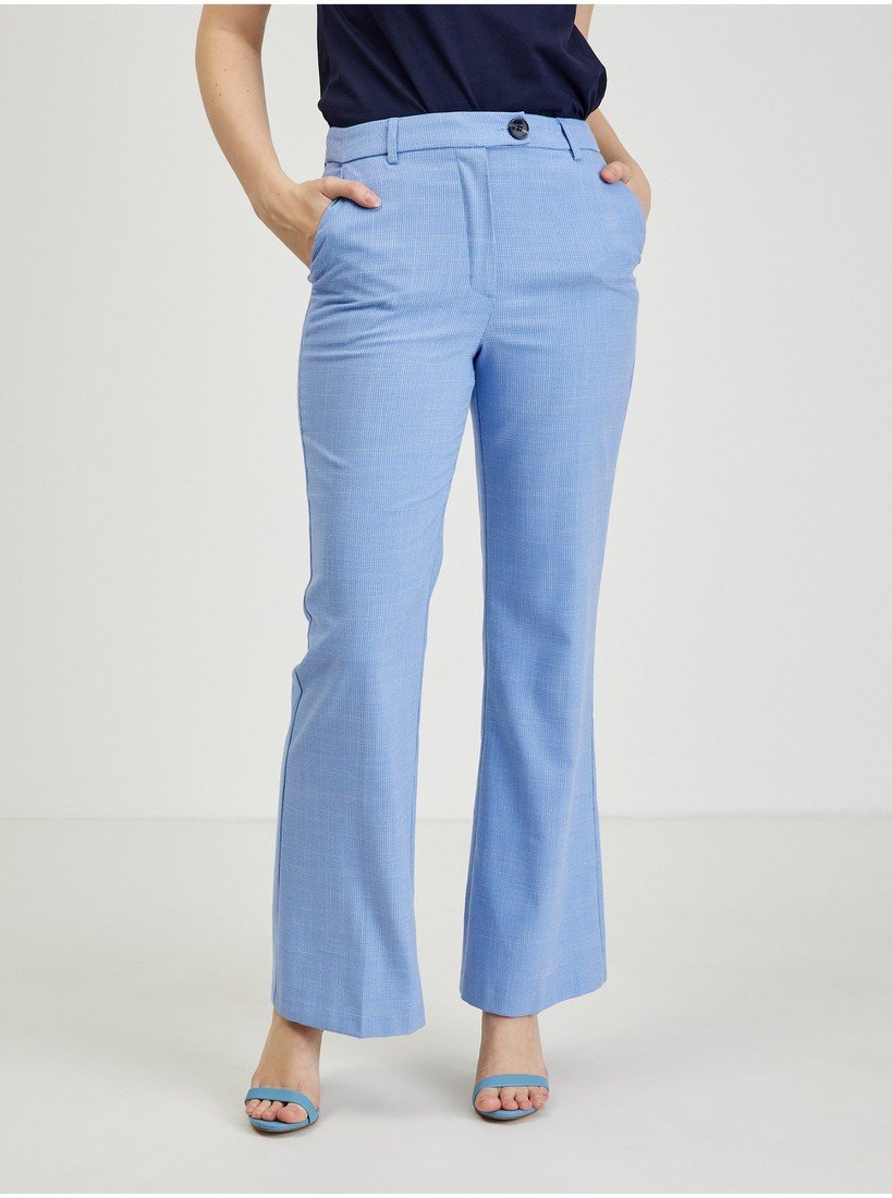 Světle modré dámské kalhoty ORSAY - Dámské