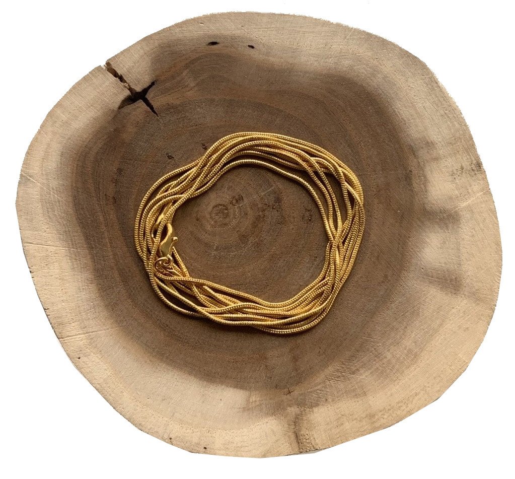 Těhotenská rolnička Pozlacené krátké lanko 61 cm L1Z61