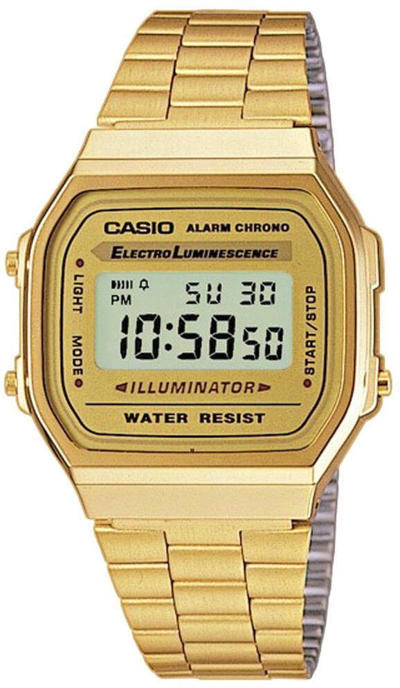 Unisex hodinky Casio A 168G-9, pozlacené