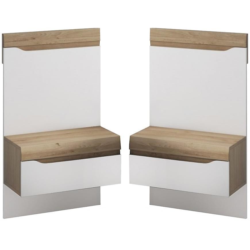 Noční stolek Avallon 2, buk ibsen / bílá